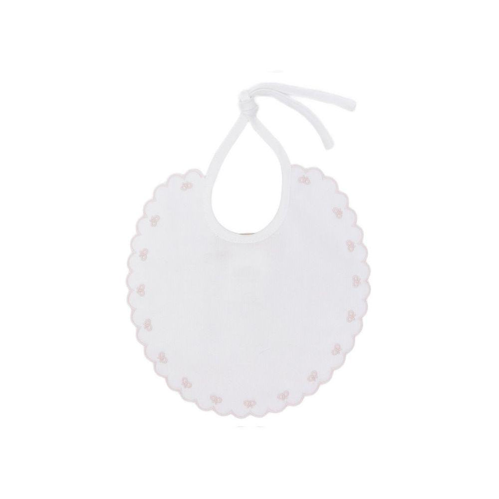Bavaglino per neonata La Stupenderia bianco con bordo smerlato 2TBBV50 P01PIN LA STUPENDERIA KIDS