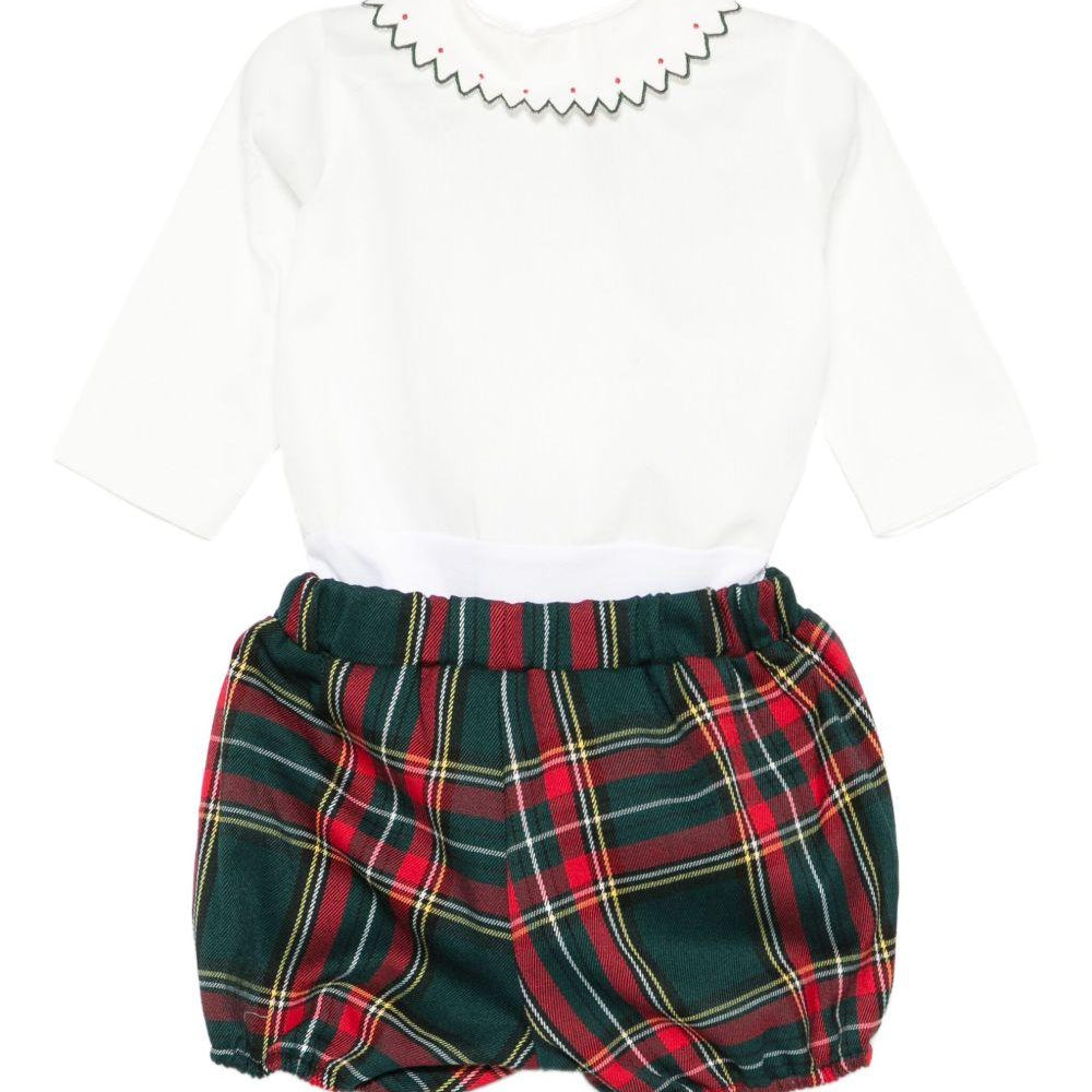 Set camicia e shorts per neonata La Stupenderia multicolore con motivo tartan 1TBCT19 Z15V/R LA STUPENDERIA
