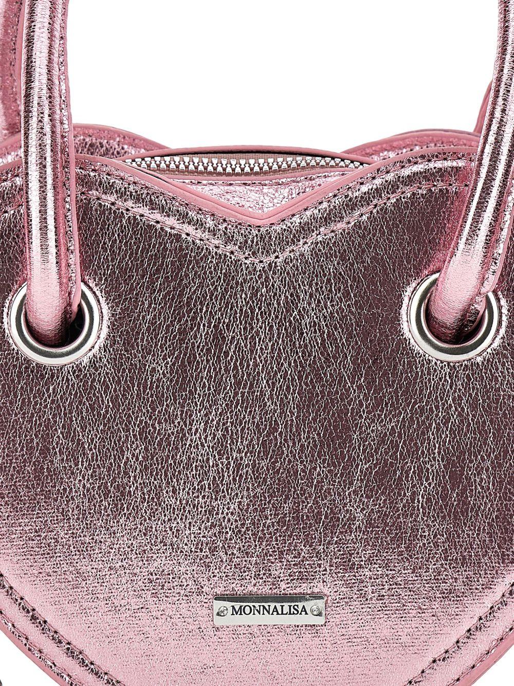 Borsa a mano per bambina Monnalisa rosa a forma di cuore 17F003 6073 0090 MONNALISA