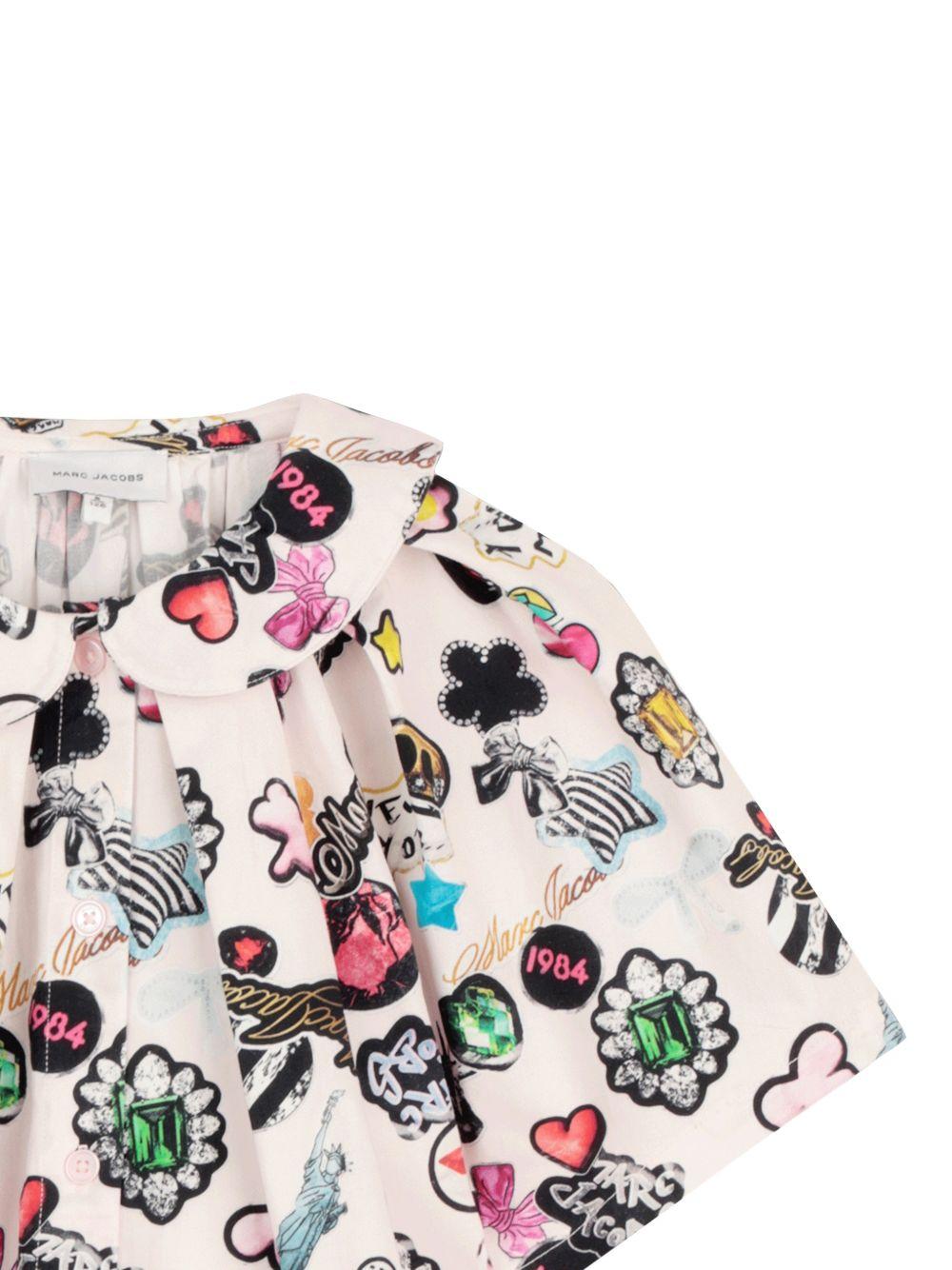 Camicia per bambina The Marc Jacobs Kids bianca con colletto alla Peter Pan W60745 470 THE MARC JACOBS KIDS