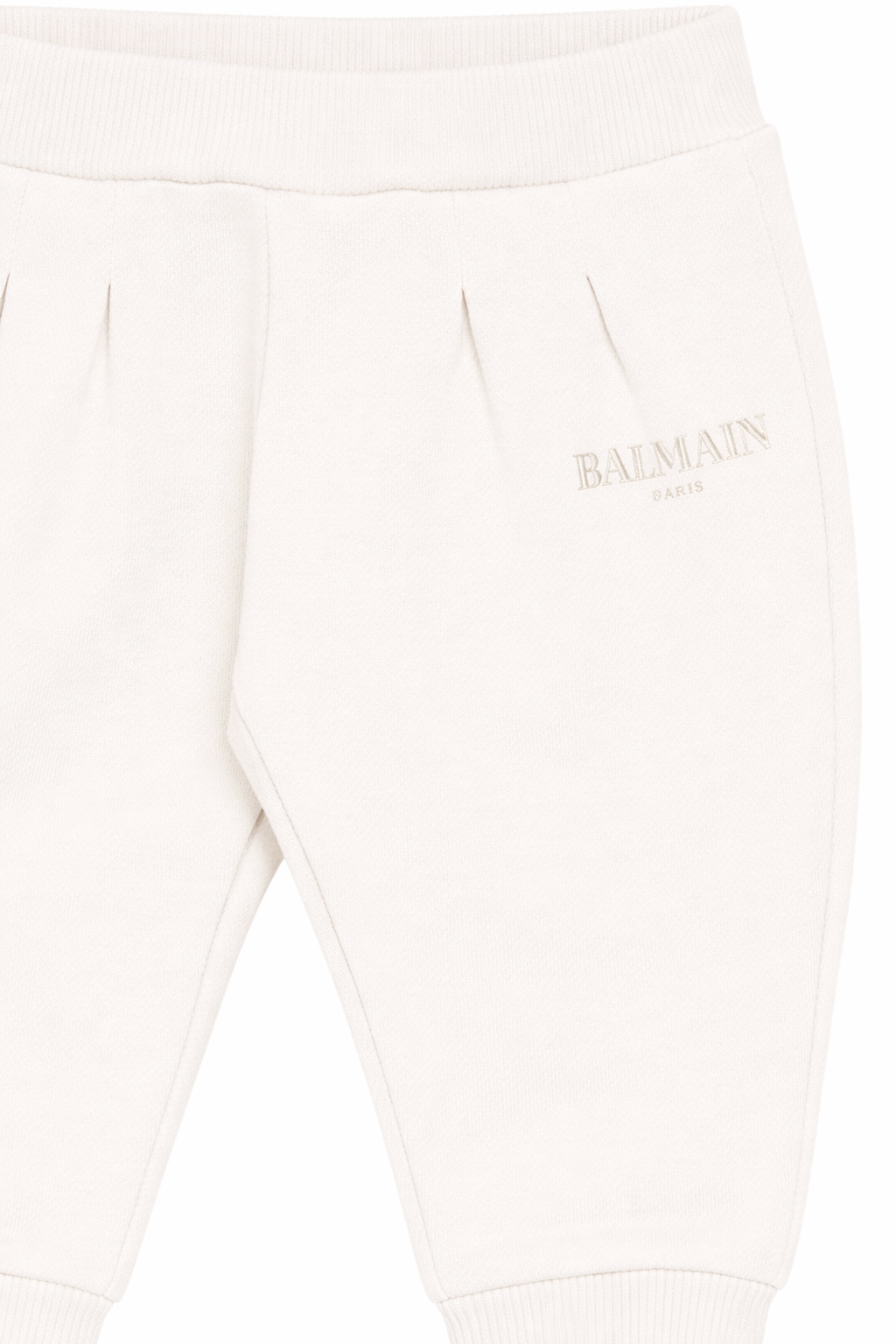 Pantaloni per neonato Balmain Kids bianco con stampa logo BY6540 Z3183 102NE BALMAIN KIDS