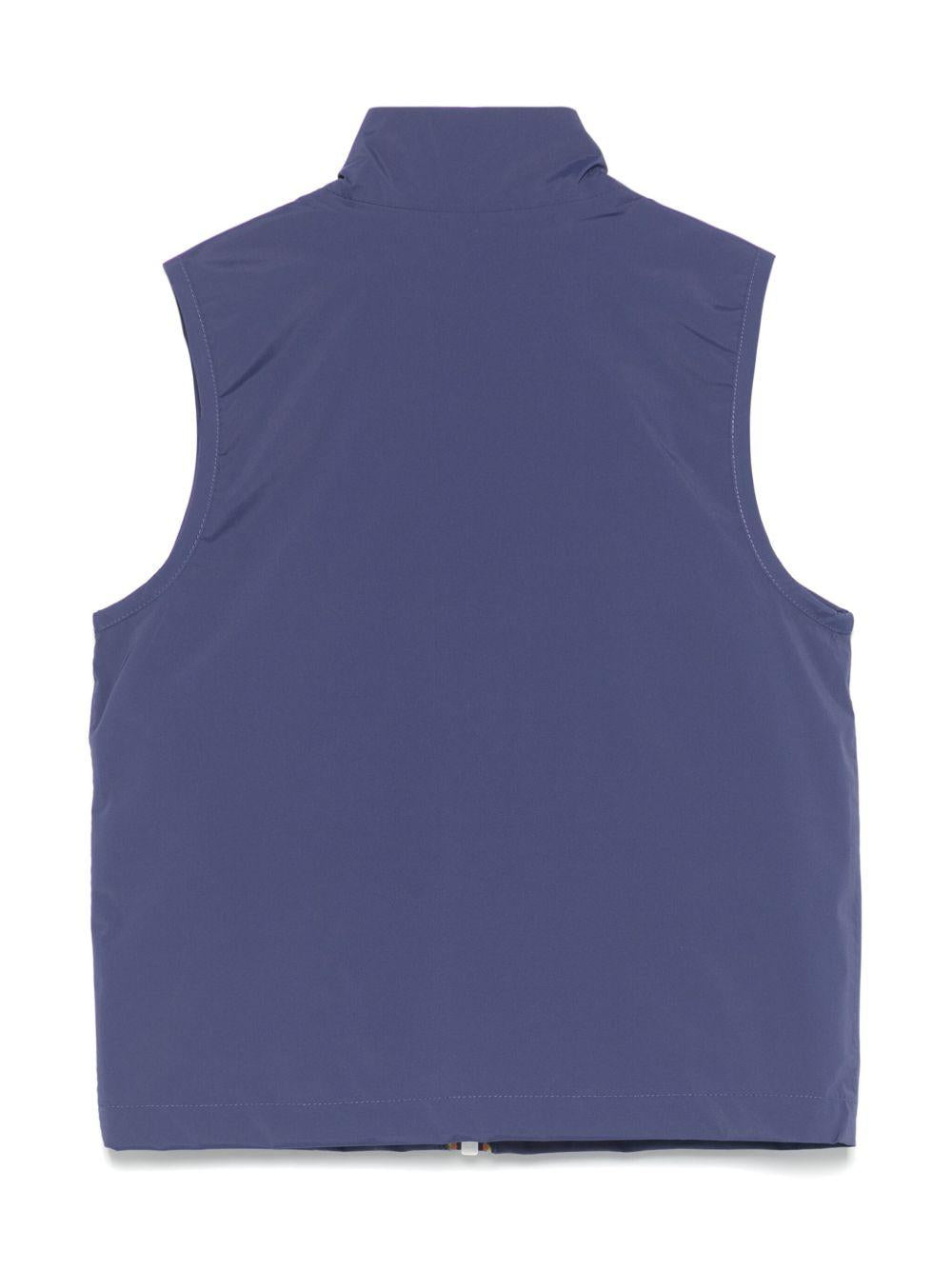 Giubbino smanicato P. Valen per bambino K Way Kids blu con antivento K41336W 867 K-WAY KIDS