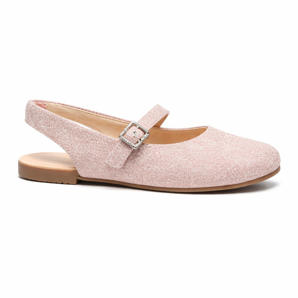 Ballerine per bambina BabyWalker Mary Jane rosa con dettagli glitter PB4819 DUSTY PINK BABYWALKER KIDS