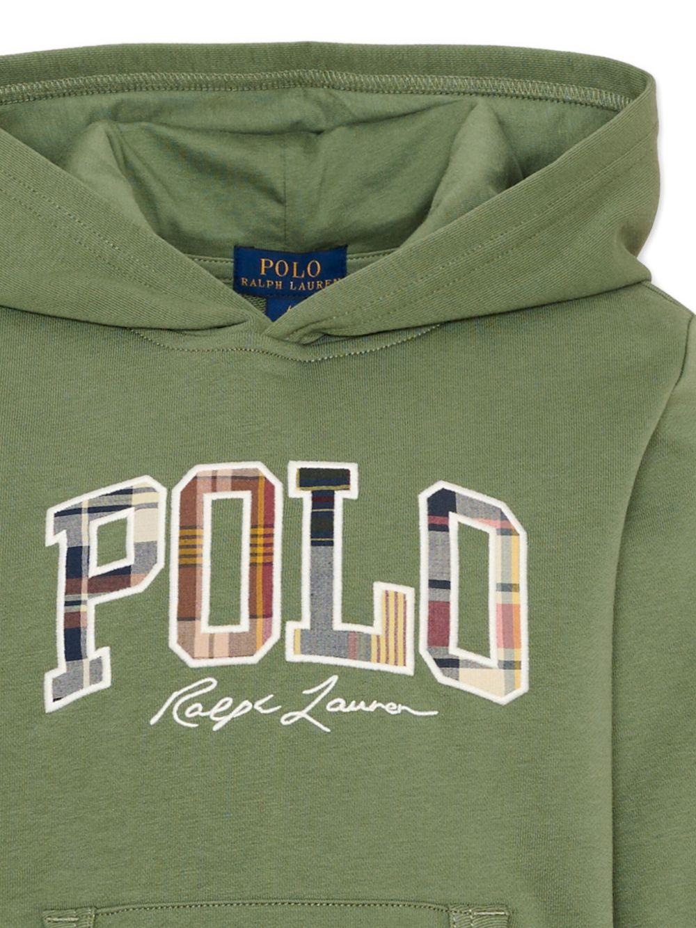 Felpa per bambino Polo Ralph Lauren Kids verde con logo applicato 322B18465 002 Ralph Lauren kids