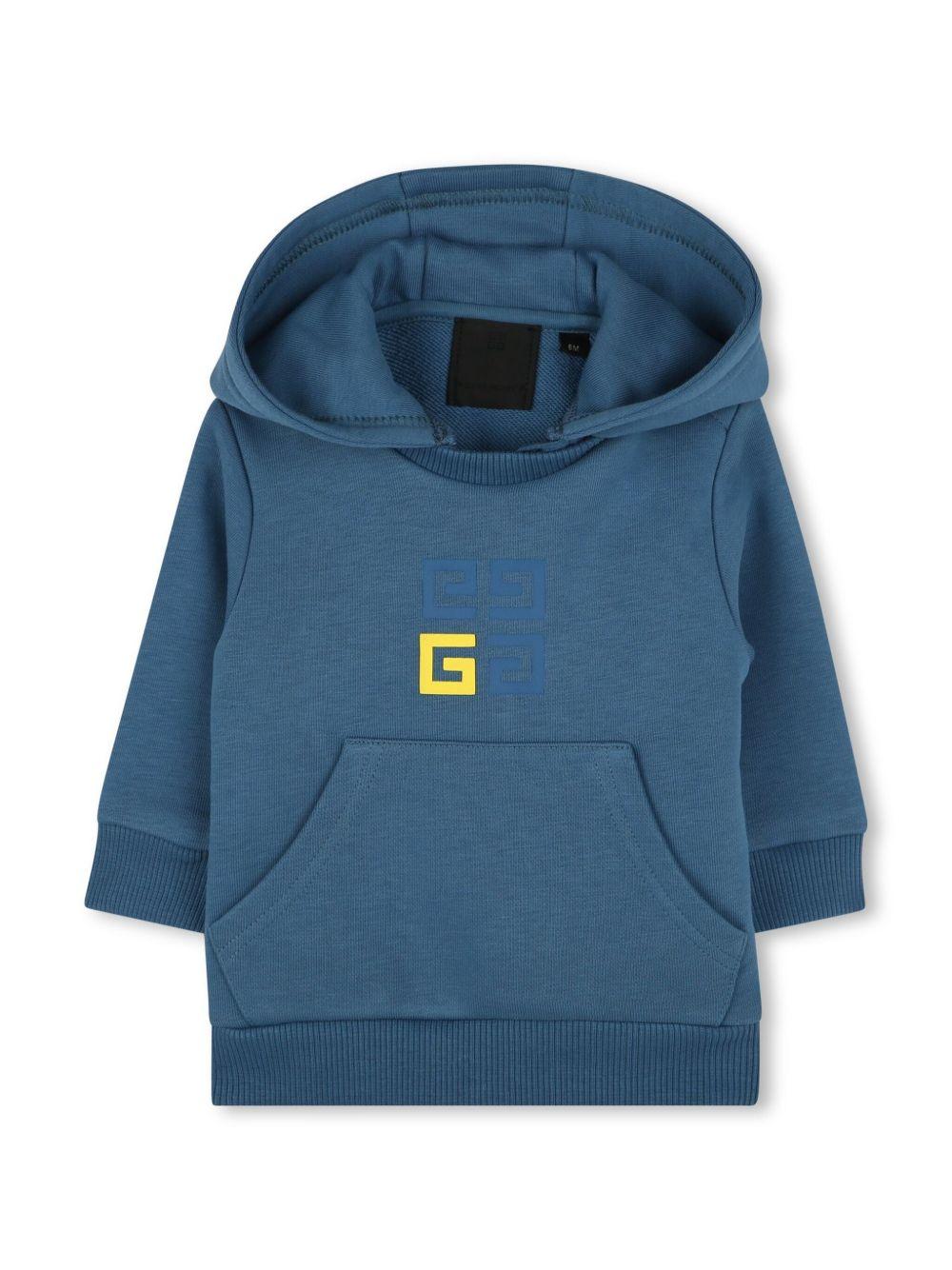 Tuta sportiva per neonato Givenchy Kids blu con stampa 4G H30629 80V GIVENCHY KIDS