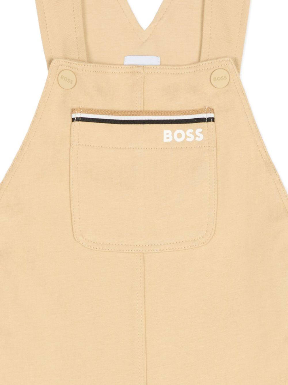 Tutina da neonato Boss Kids beige con taschino J53035 249 BOSS KIDS