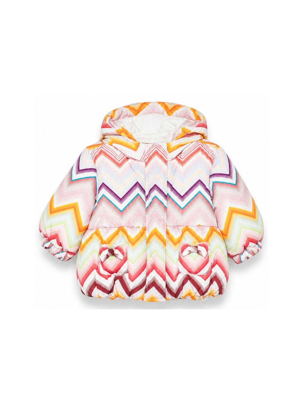 Giubbino per neonata Missoni Kids multicolore con stampa a zigzag MZ2007 N0443 999 MISSONI KIDS