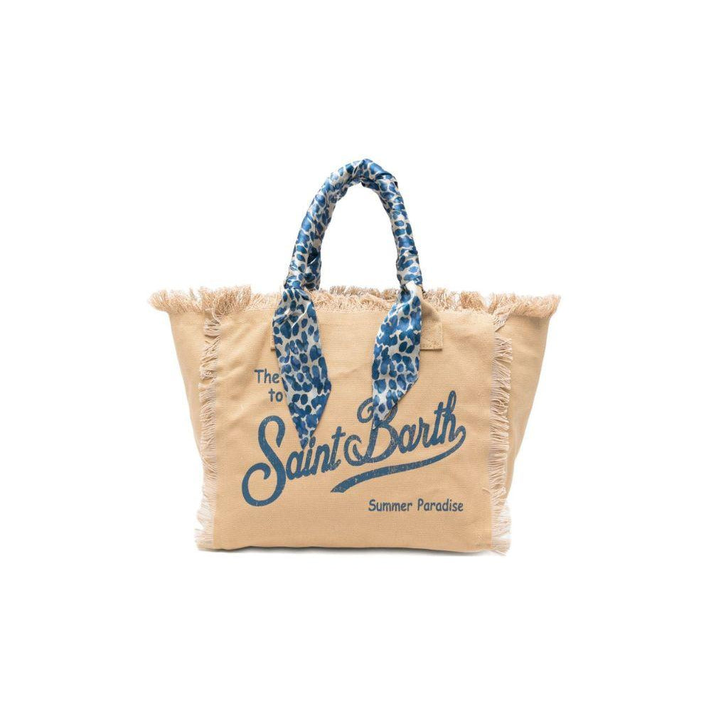 Borsa Vanity MC2 Saint Barth beige con manici avvolti da foulard VANI045 09245L MC2 ST. BARTH KIDS