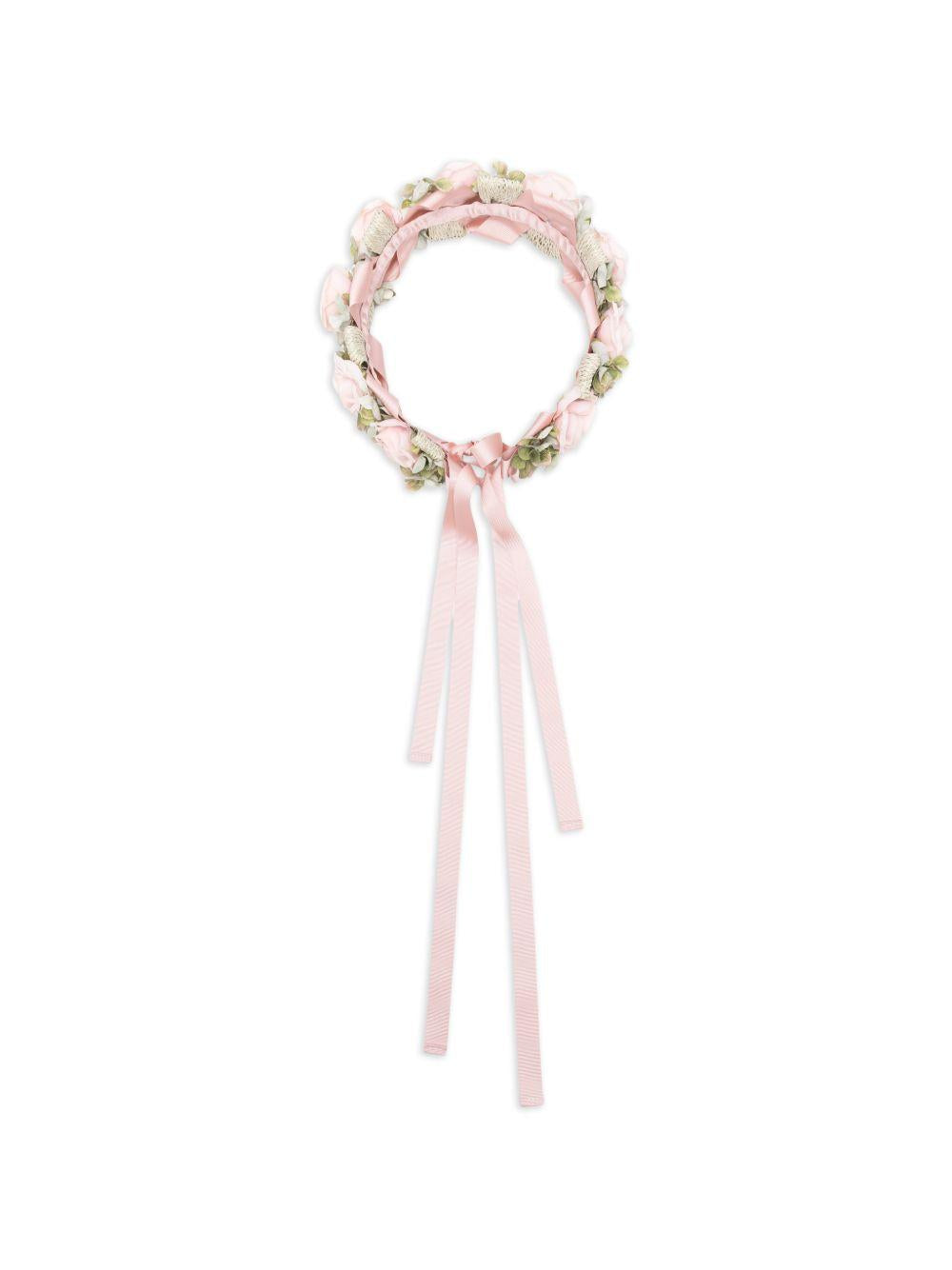 Corona per capelli per bambina Colorichiari rosa con dettagli floreali FL968543 AF778 83 COLORICHIARI KIDS