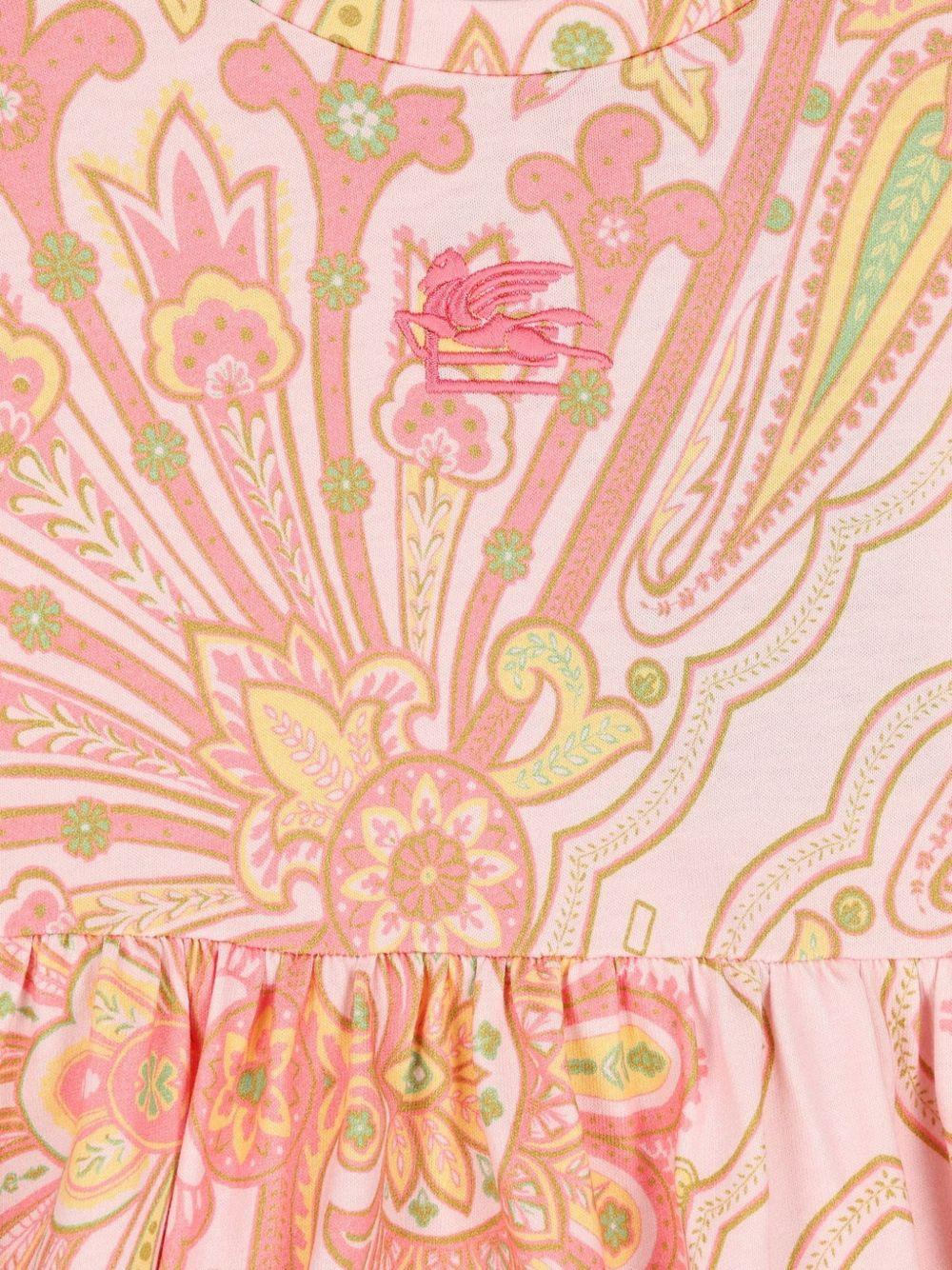 Abito per bambina Etro Kids rosa con stampa Paisley all-over GY1B21 Z3693 503VI ETRO KIDS