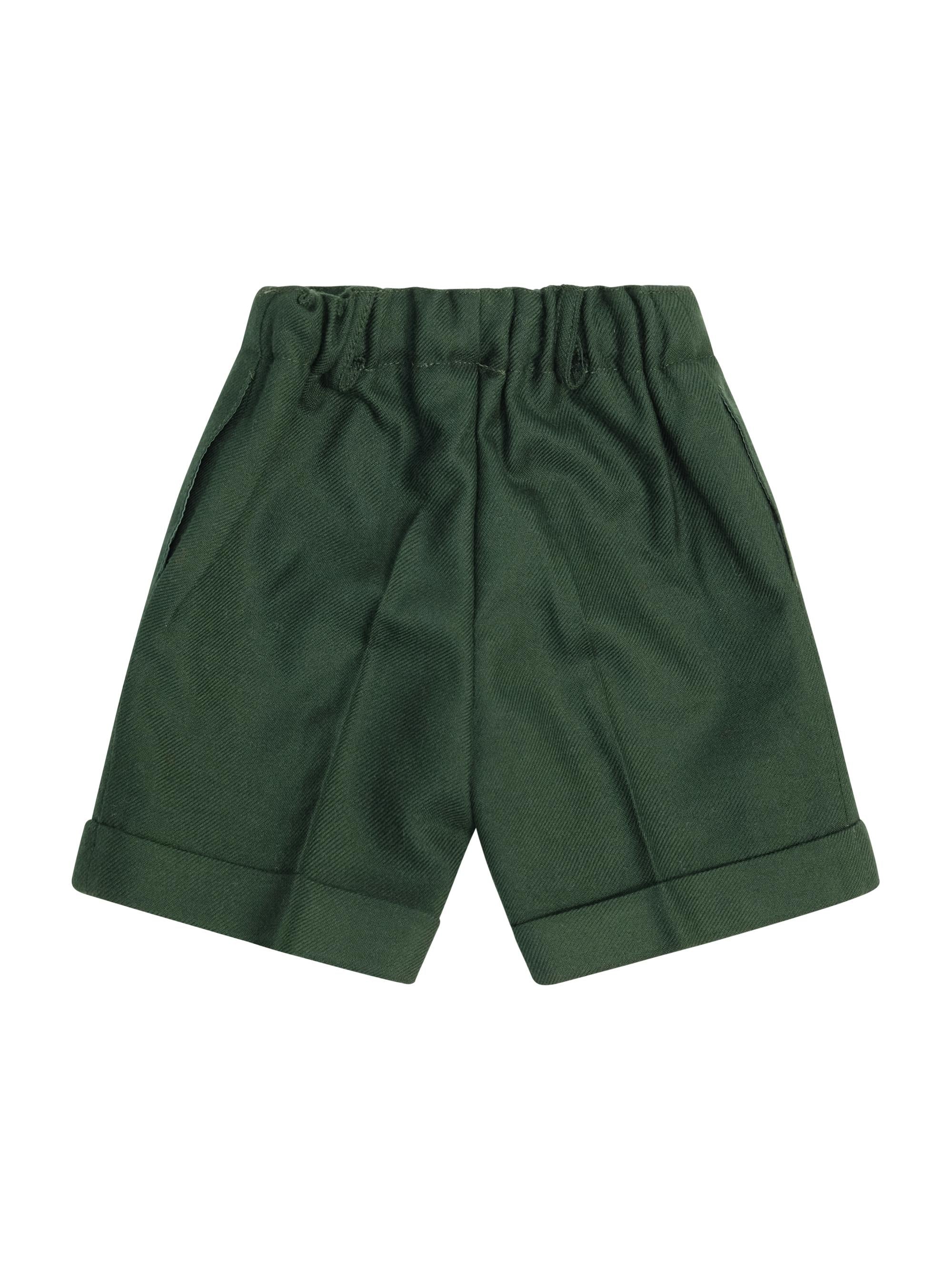 Shorts per neonato Paio Crippa verde con vita elasticizzata ULIVO 58 PAIO CRIPPA