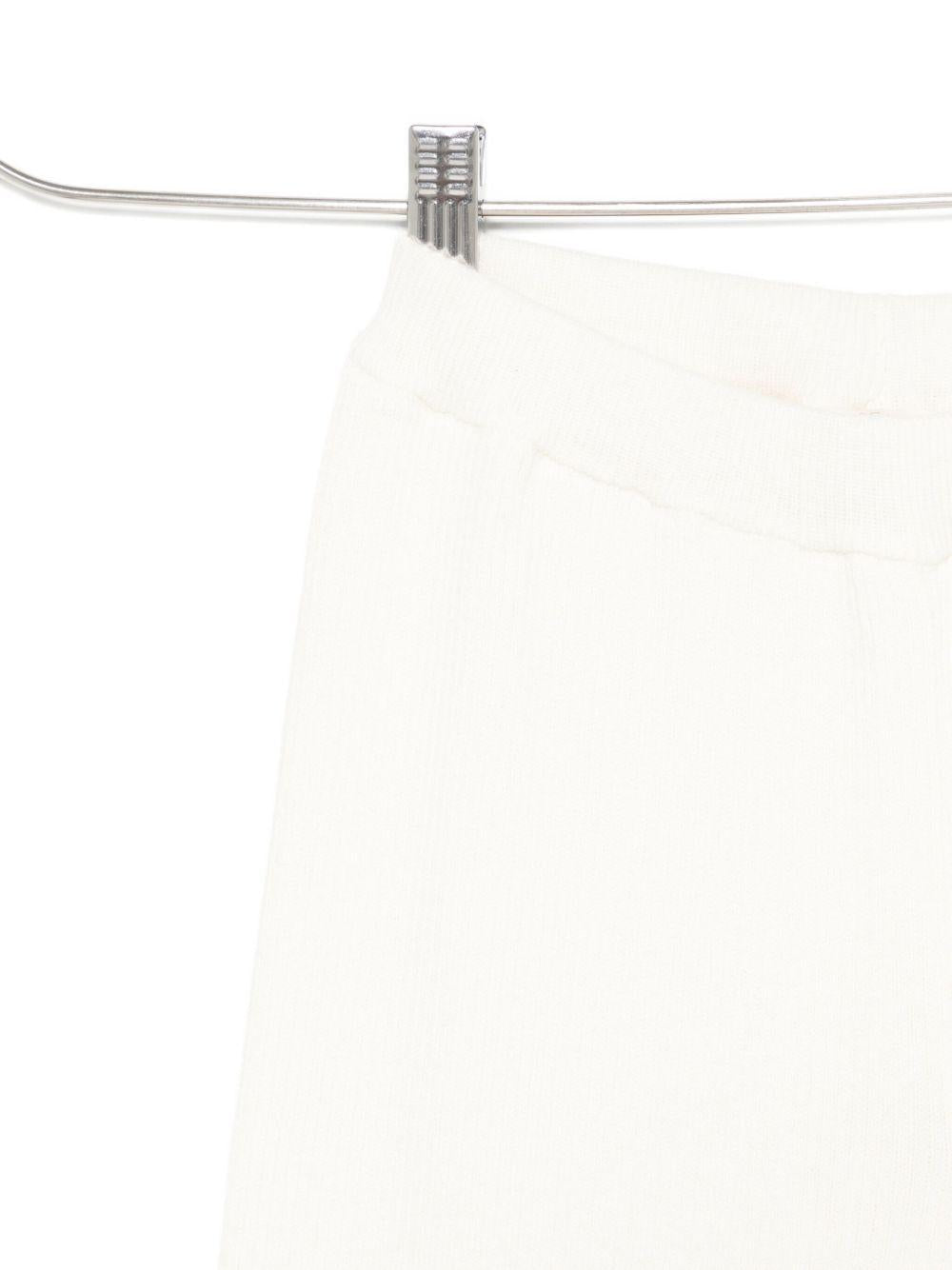 Pantaloni per bambina Louise Misha bianchi con elastico in vita GRC-W25-P0192 CREAM LOUISE MISHA