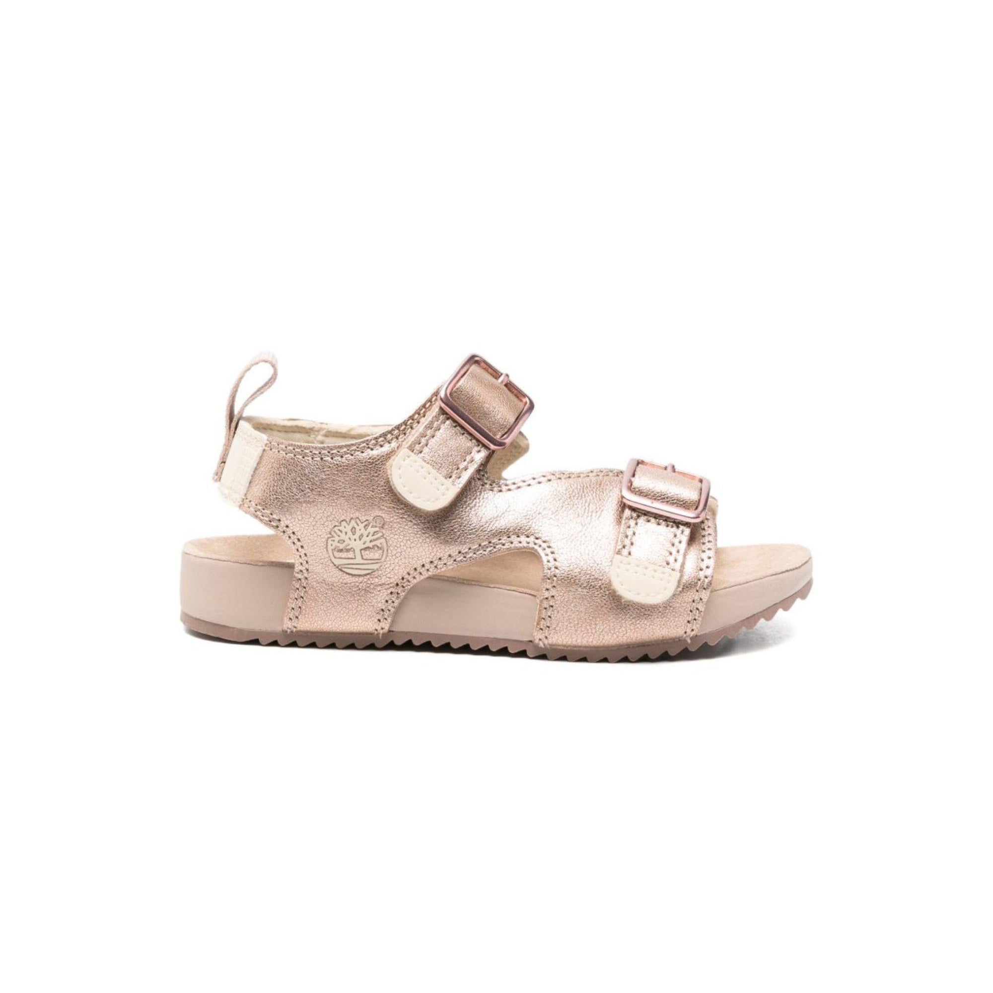 Sandali Castle Island per bambina oro con logo sui lati TB0A5MMN AFS1 TIMBERLAND KIDS