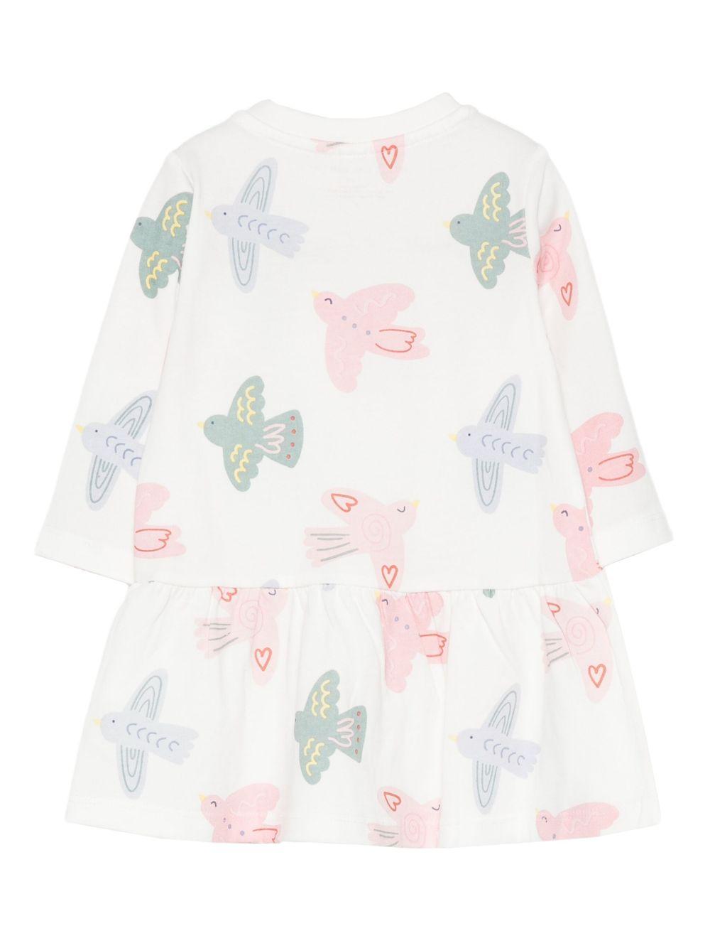 Abito per neonata Stella McCartney Kids bianco con gonna svasata TX1150 Z3196 101MC STELLA McCARTNEY KIDS
