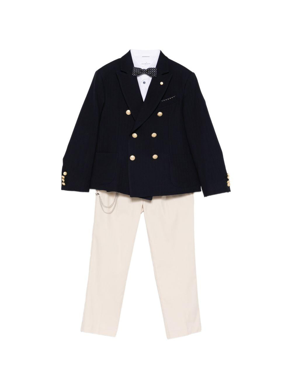 Completo confort per bambino Colorichiari blu con bottoni color oro MC548385 4928d 60 COLORICHIARI KIDS