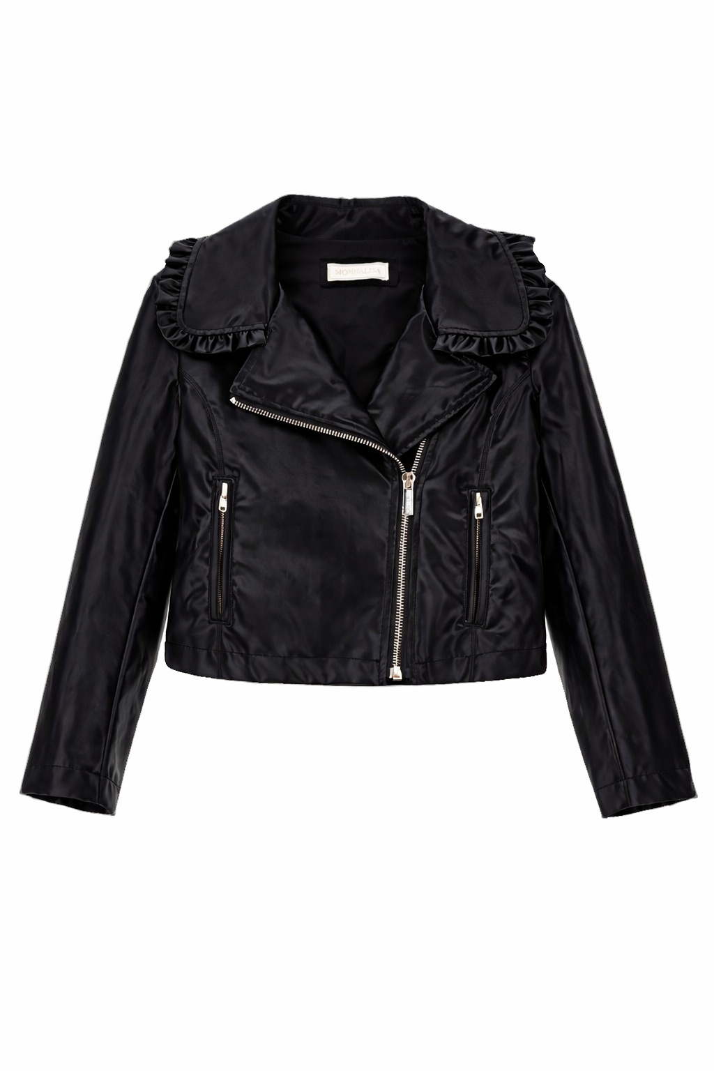 Giacca per bambina Monnalisa nera con zip 17G103 7022 0050 MONNALISA