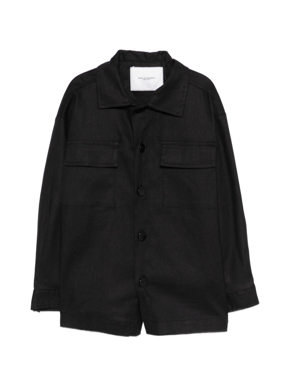 Camicia per bambino Paolo Pecora Kids nero con tasca PP4186 NERO PAOLO PECORA KIDS