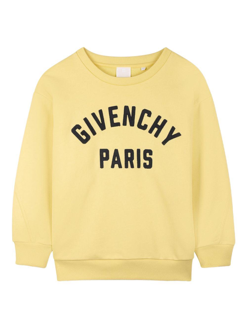 Felpa per bambino Givenchy Kids giallo con logo H31214 524 GIVENCHY KIDS