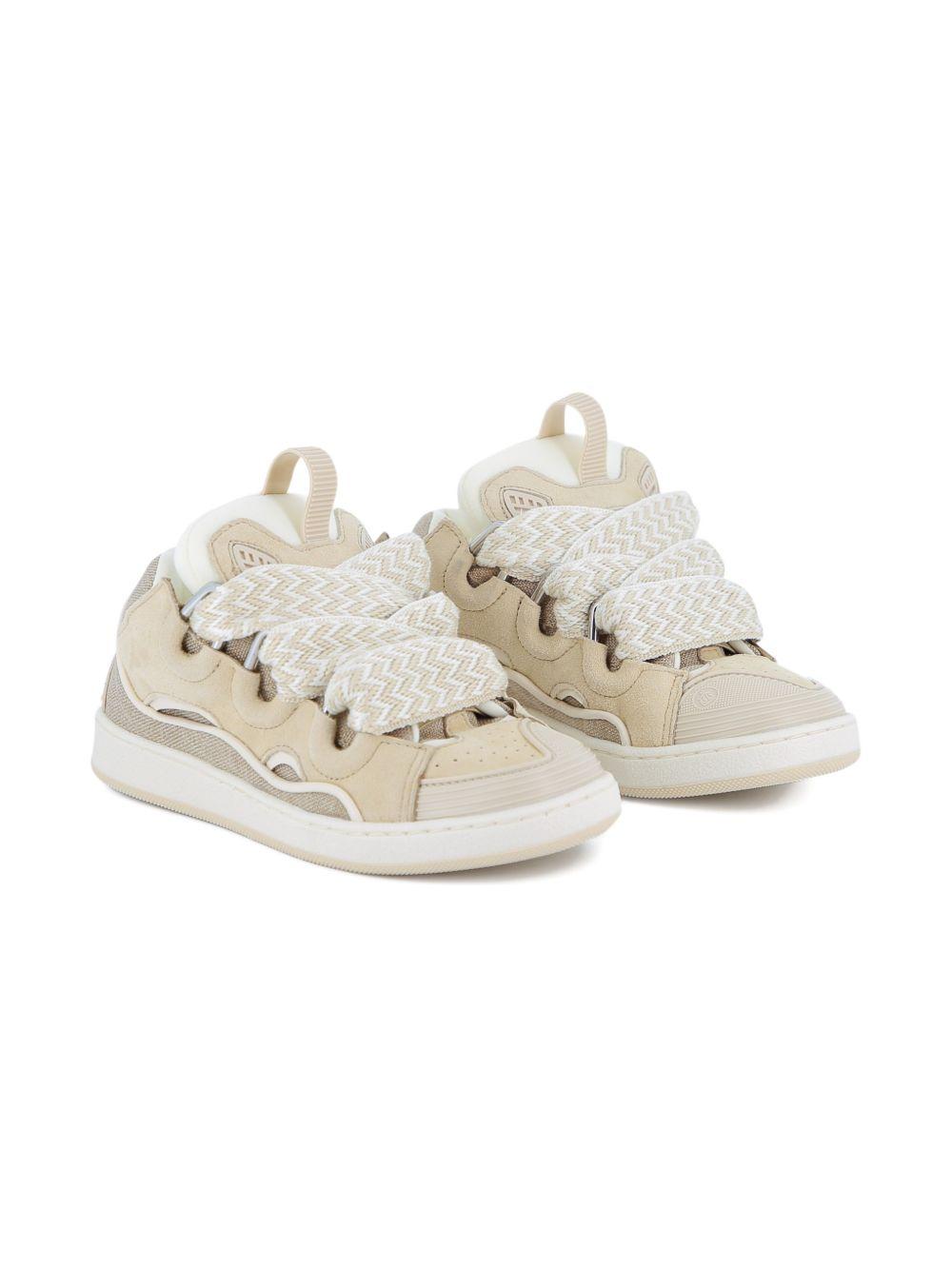 Sneakers per bambina Lanvin beige in pizzo N30329 P82 LANVIN KIDS