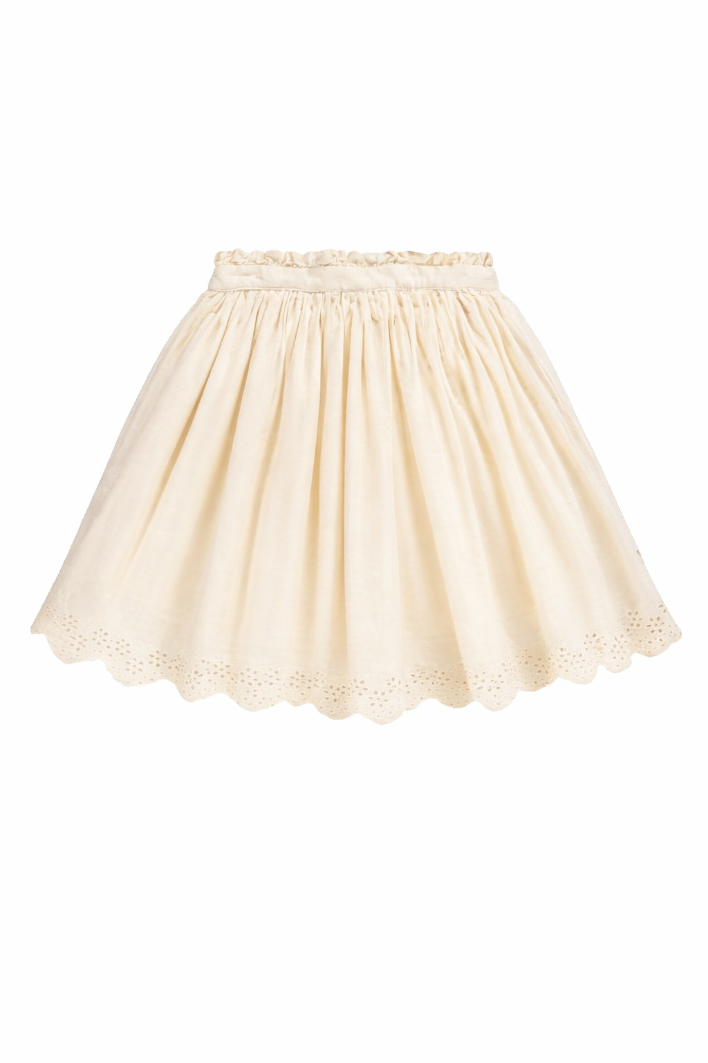 Gonna Blanca per bambina Molo beige con rifinitura con occhielli 2S26D103 2444 MOLO KIDS