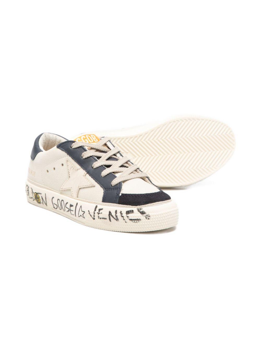 Sneakers per bambino Golden Goose Kids beige con applicazione stella F00496F008058 15865 GOLDEN GOOSE KIDS