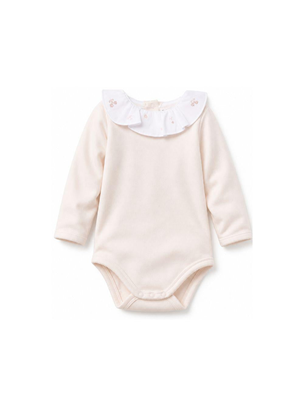 Body per neonata Bonpoint rosa con colletto con volant W06NUNK00001 021B BONPOINT KIDS