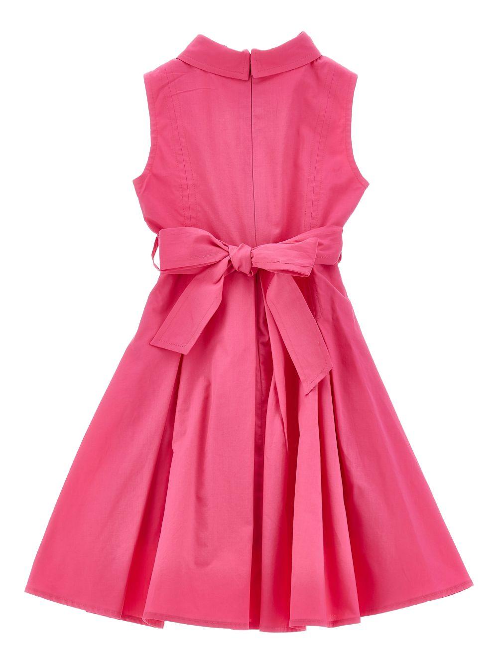 Abito per bambina Monnalisa fucsia con dettaglio con fiocco 17G901 7116 0097 MONNALISA KIDS