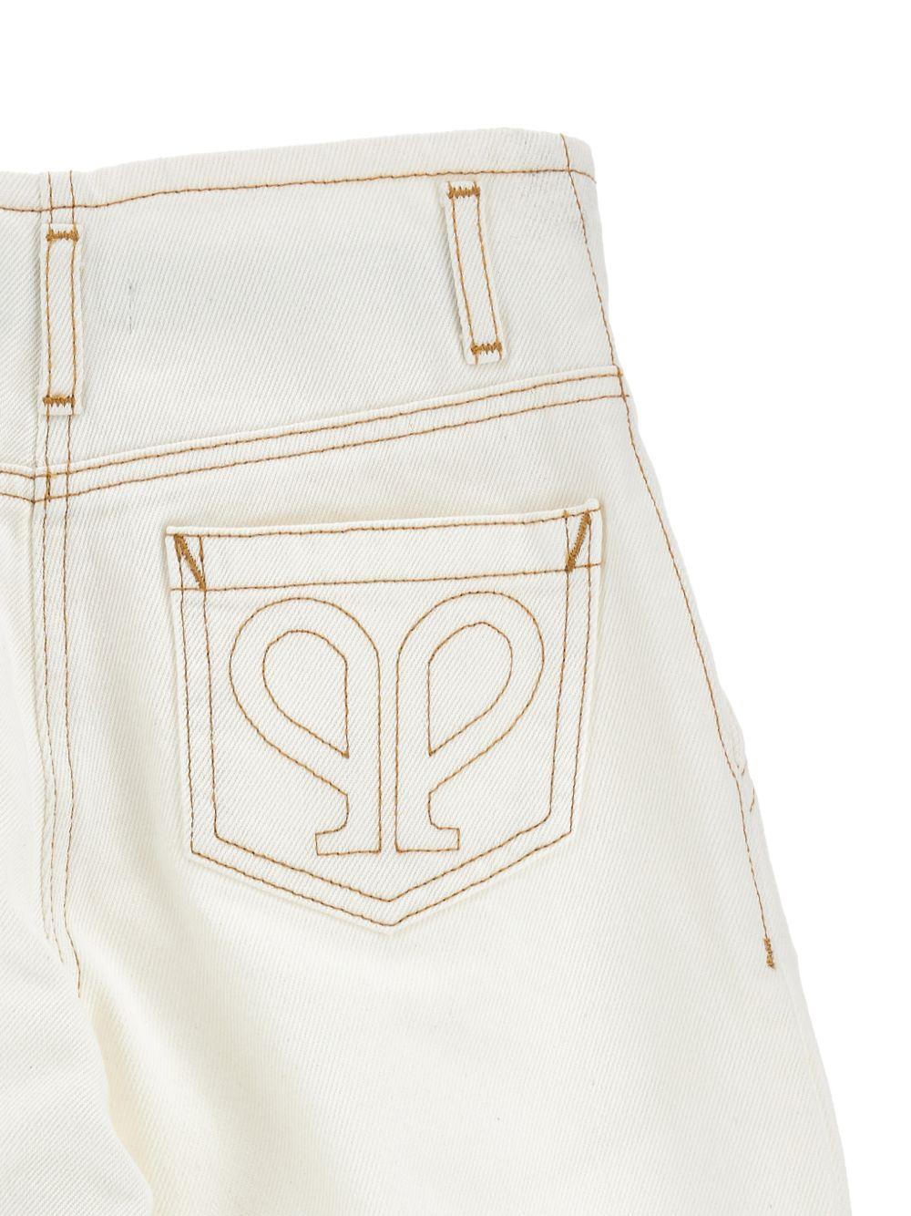 Jeans per bambina Philosophy di Lorenzo Serafini Kids bianchi con dettaglio logo I9G407 7091 0002 PHILOSOPHY KIDS