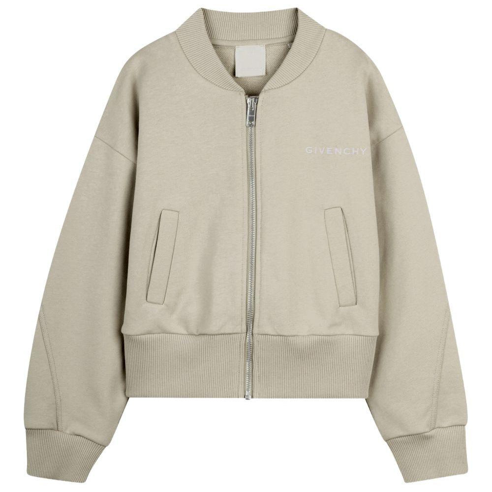 Bomber per bambino Givenchy Kids beige con zip H31143 192 GIVENCHY KIDS