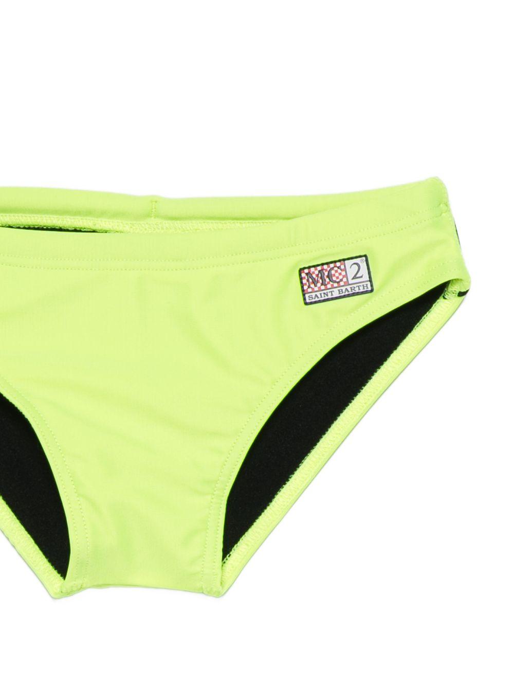 Slip da bagno per bambino MC2 Saint Barth Kids verde con fascia elastica BIL0001 01573L MC2 ST. BARTH KIDS