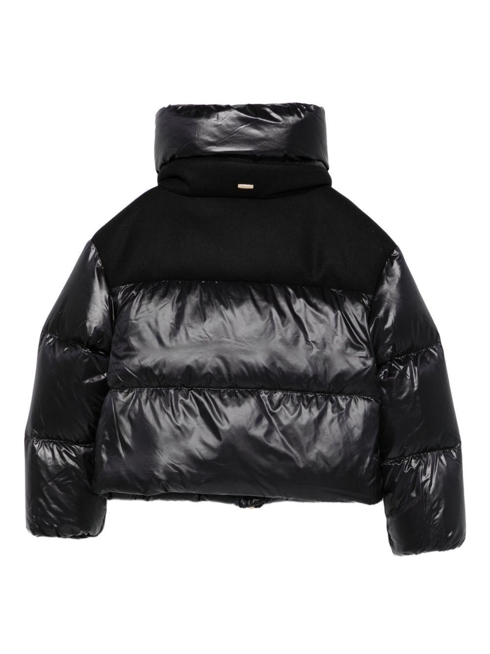 Giacca trapuntata per bambina Herno Kids nero con inserti imbottiti PI000190G12017Z 9300 HERNO KIDS