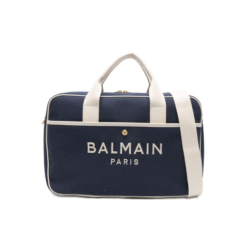 Borsa fasciatoio per neonati Balmain Kids blu con finiture a contrasto BY0608 Z3829 649AV BALMAIN KIDS