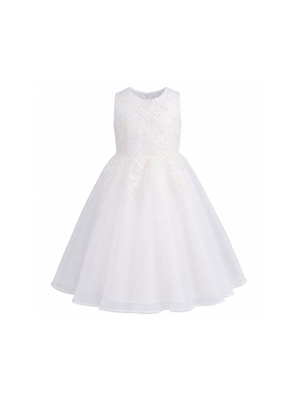 Abito per bambina Il Gufo x Emé bianco con decorazione con paillettes P26GVA0013MEY08 100 IL GUFO KIDS