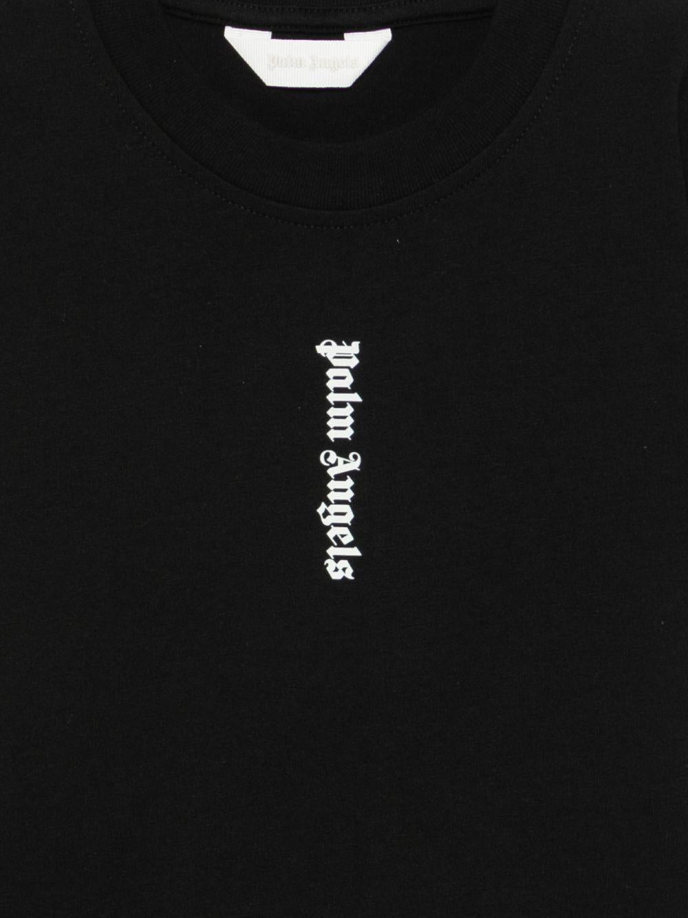 Abito per bambina Palm Angels Kids nero con dettaglio logo PGDB002S26JER001 110 PALM ANGELS KIDS