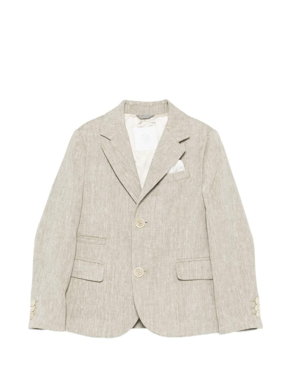 Blazer per bambino Eleventy Kids beige con revers classici EY2Q04 I0316 724 ELEVENTY KIDS