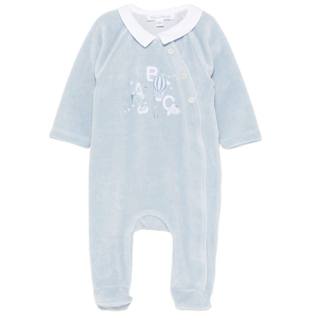 Tutina per neonato Tartine & Chocolat azzurro con dettaglio ricamato CC54060 42 TArtine & Chocolat KIDS