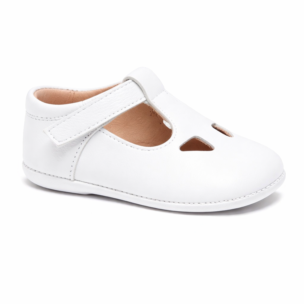 Scarpe primi passi per neonati Eli1957 bianche traforate 0375AL BLANCO Eli Kids