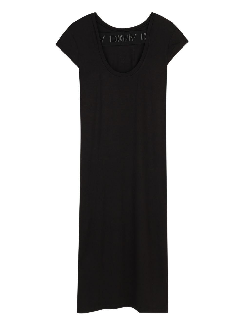 Abito per bambina Dkny Kids nero con decorazione D62697 09B DKNY