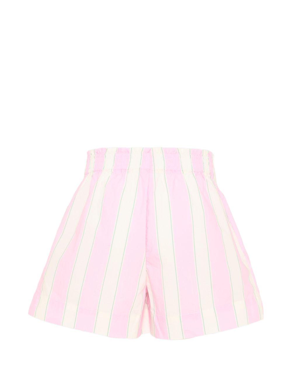 Shorts per bambina MC2 Saint Barth Kids rosa con motivo a righe MEA001 00897L MC2 ST. BARTH KIDS