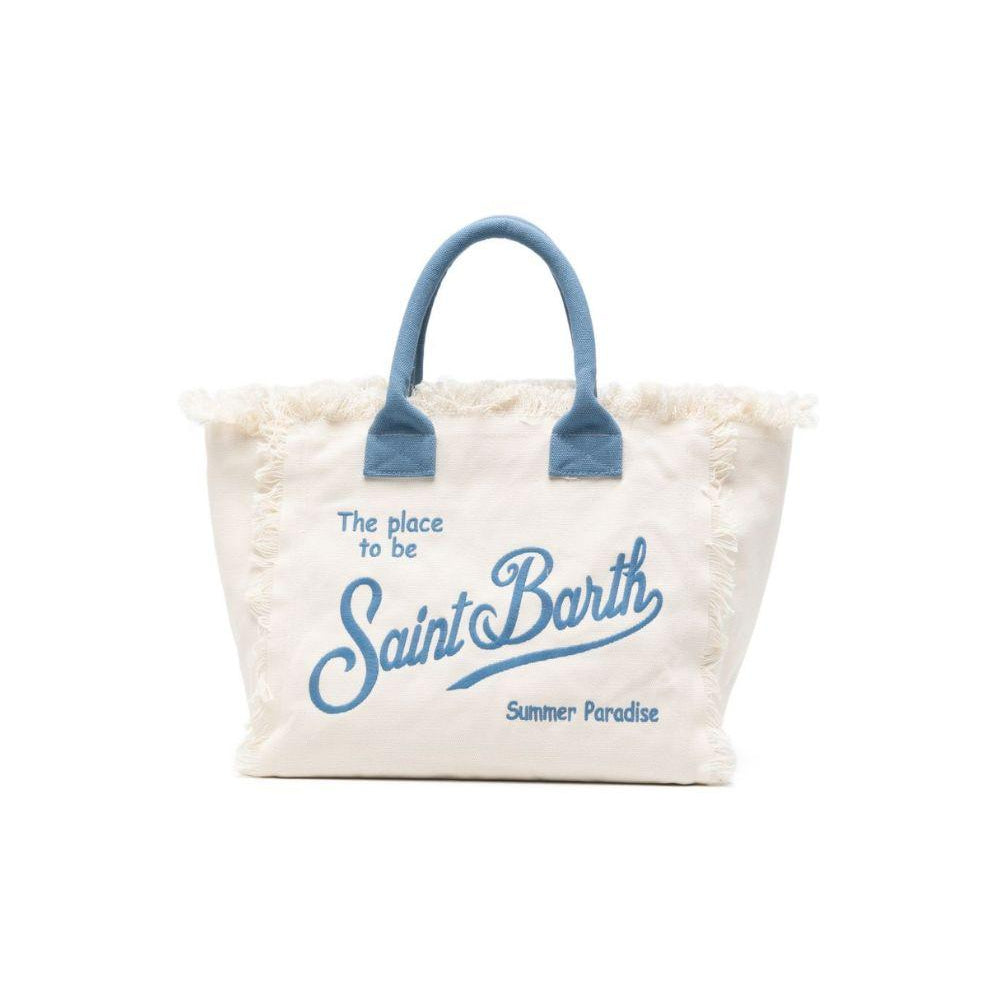 Borsa Vanity MC2 Saint Barth bianca con logo e manici a contrasto VANI001 09479L MC2 ST. BARTH KIDS