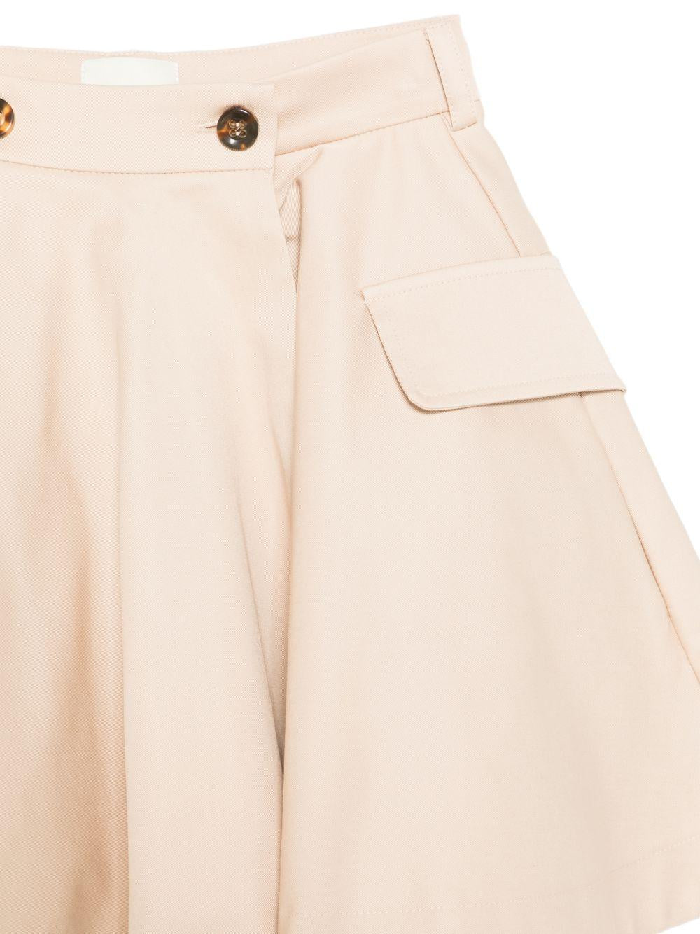 Gonna per bambina Fendi Kids marrone con tasche abbottonate JFE196 AS5Y F1P2N FENDI KIDS