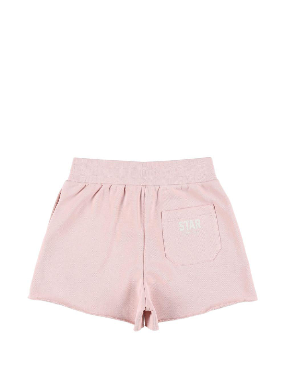 Shorts per bambina Golden Goose Kids rosa con dettaglio stella GKP02687P002489 25523 GOLDEN GOOSE KIDS