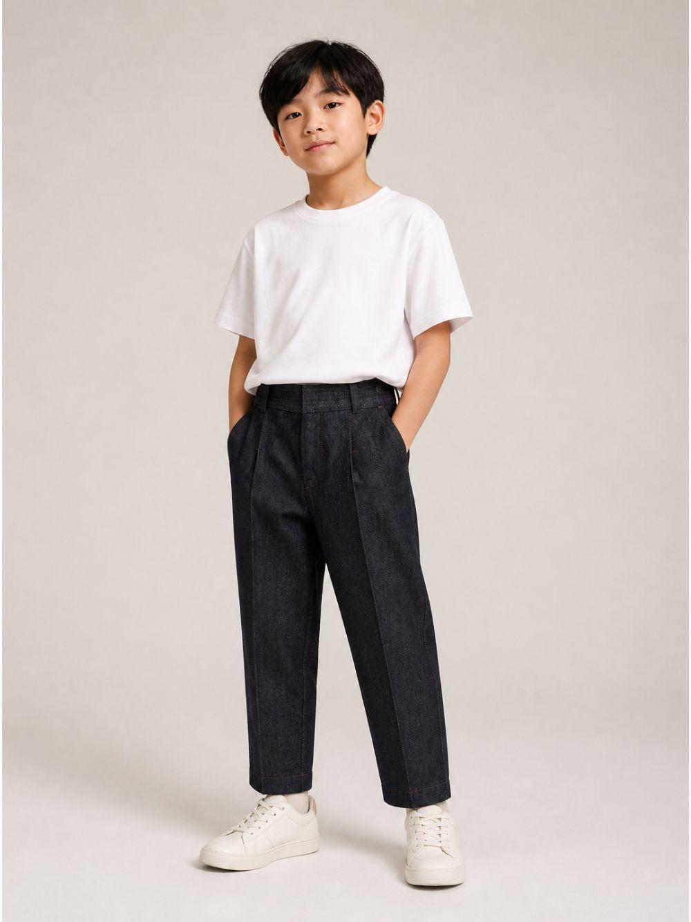 Jeans per bambino Lanvin Enfant in denim con cuciture a contrasto N30420 Z28 LANVIN KIDS