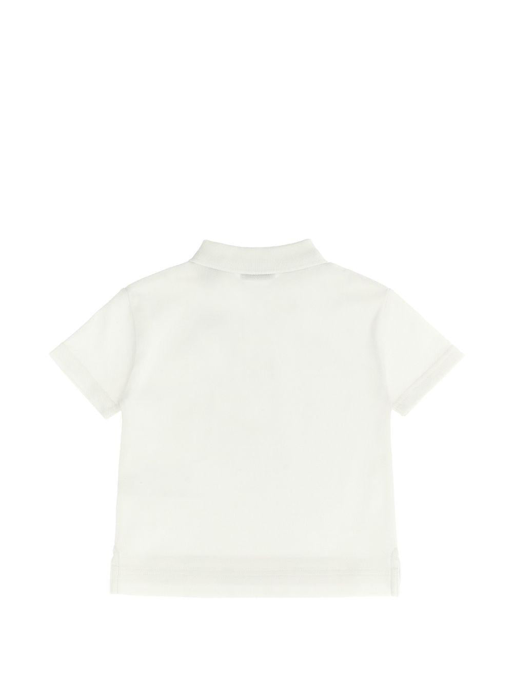 T-shirt per neonato Burberry Kids bianca con colletto a punta 8121363 A1464 BURBERRY KIDS
