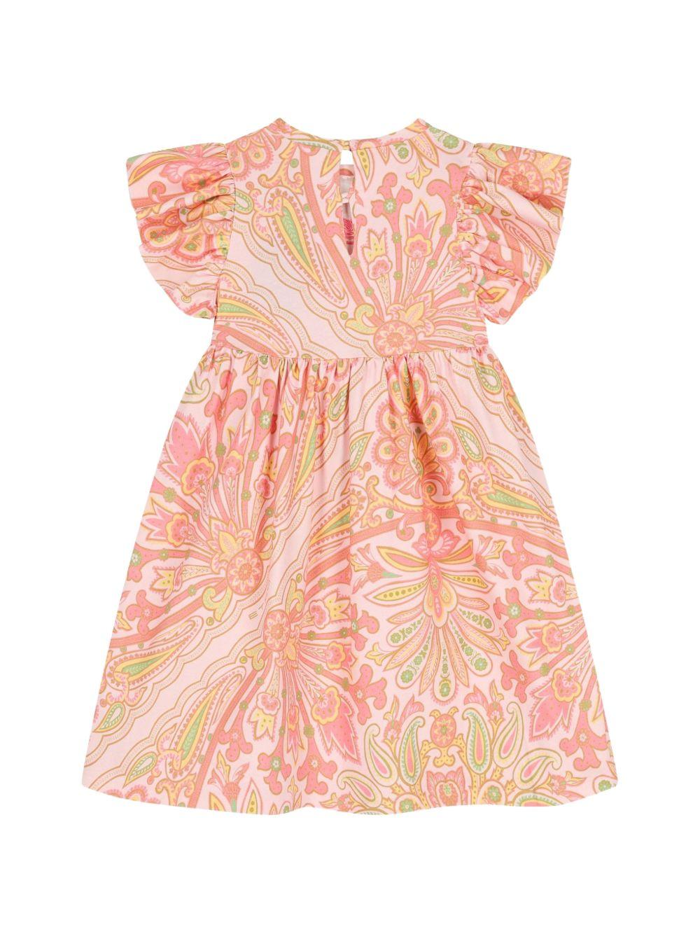 Abito per bambina Etro Kids rosa con stampa Paisley all-over GY1B21 Z3693 503VI ETRO KIDS