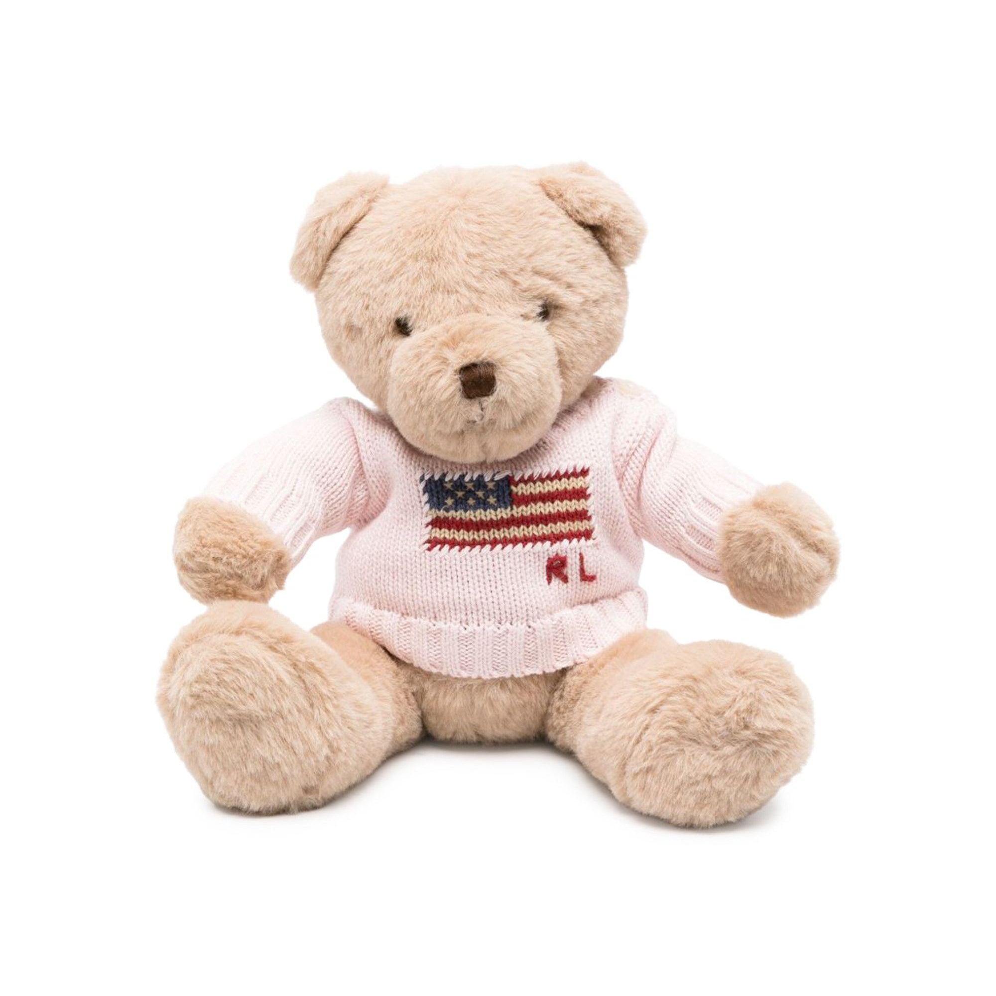 Orsetto Flag per bambini Polo Ralph Lauren Kids rosa con logo intarsiato 320695852 003 Ralph Lauren kids