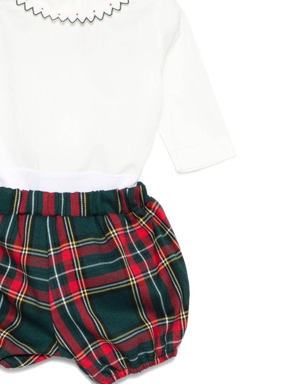 Set camicia e shorts per neonata La Stupenderia multicolore con motivo tartan 1TBCT19 Z15V/R LA STUPENDERIA