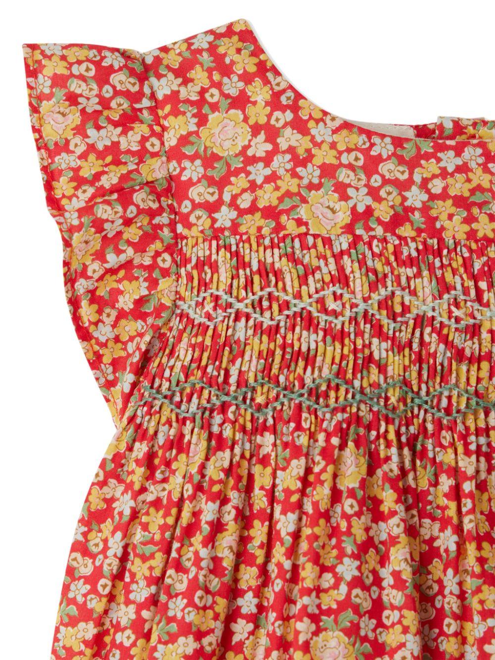 Blusa Naomie per neonata Bonpoint rosso con chiusura posteriore con bottoni C05XBLW00001 651A BONPOINT