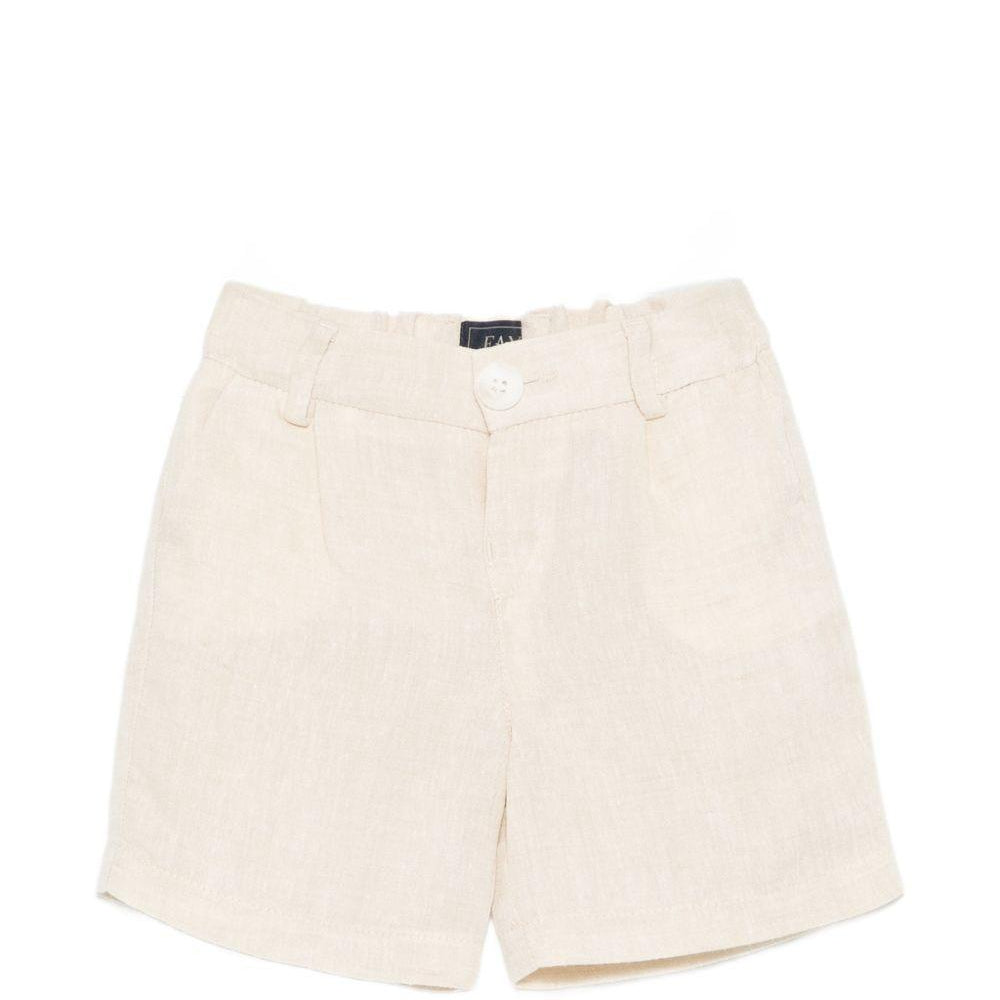 Shorts per neonato Fay Kids beige con logo ricamato sul retro FY6579 I0318 109 FAY KIDS