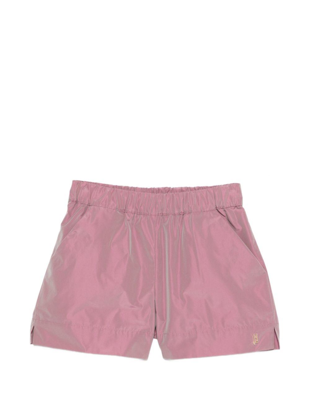 Shorts per bambina Herno Kids rosa con dettaglio logo PT000003G12483Z 4173 HERNO KIDS